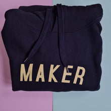 Load image into Gallery viewer, MAKER Hoodie - 100% Organic Fairtrade Cotton - Pastel Font