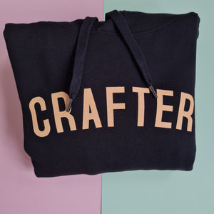 CRAFTER Hoodie - 100% Organic Fairtrade Cotton - Pastel Font