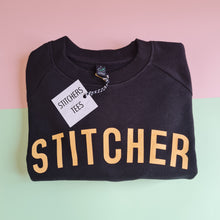 Load image into Gallery viewer, STITCHER Sweatshirt - 100% Organic Fairtrade Cotton - Pastel Fonts