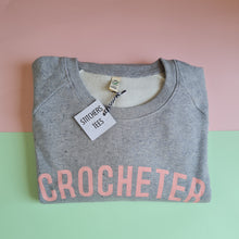 Load image into Gallery viewer, CROCHETER Sweatshirt - 100% Organic Fairtrade Cotton - Pastel Fonts