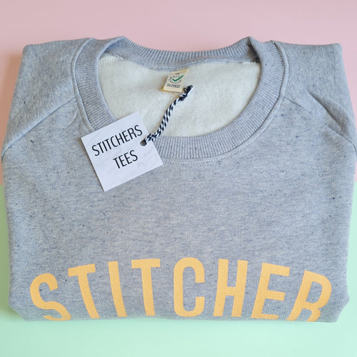 stitcher sweatshirt grey and orange