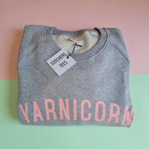 YARNICORN Sweatshirt - 100% Organic Fairtrade Cotton - Pastel Fonts