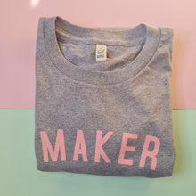 Load image into Gallery viewer, MAKER T Shirt - Unisex - 100% Organic Fairtrade Cotton - Pastel Font