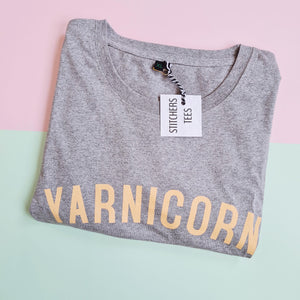 YARNICORN T Shirt - Unisex - 100% Organic Fairtrade Cotton - Pastel Font
