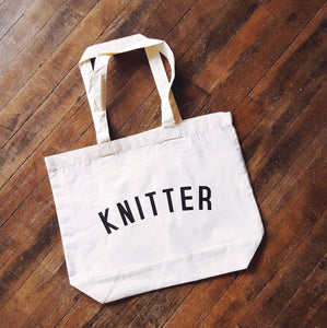 KNITTER Bag - Organic Cotton Tote Bag - Original