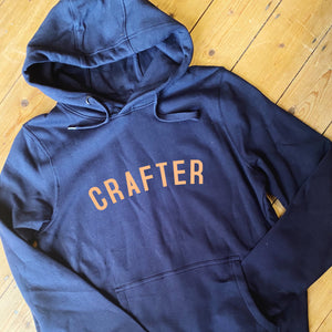 CRAFTER Hoodie - 100% Organic Fairtrade Cotton - Pastel Font