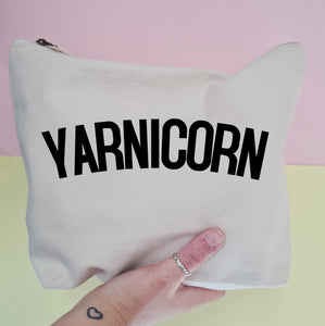 YARNICORN Project Bag - Cotton Zip Up Bag - Original