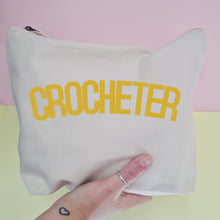 Load image into Gallery viewer, CROCHETER Project Bag - Cotton Zip Up Bag - Original