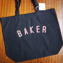 Load image into Gallery viewer, BAKER Bag - Organic Cotton Tote Bag - Pastel Font