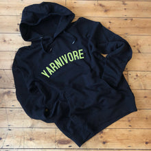 Load image into Gallery viewer, YARNIVORE Hoodie - 100% Organic Fairtrade Cotton - Pastel Font
