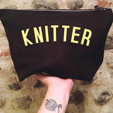 Load image into Gallery viewer, KNITTER Project Bag - Cotton Zip Up Bag