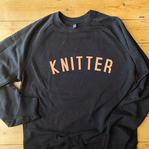 KNITTER Sweatshirt - 100% Organic Fairtrade Cotton - Pastel Fonts