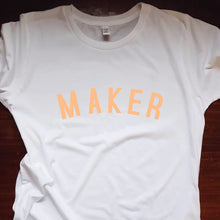 Load image into Gallery viewer, MAKER T Shirt - Unisex - 100% Organic Fairtrade Cotton - Pastel Font