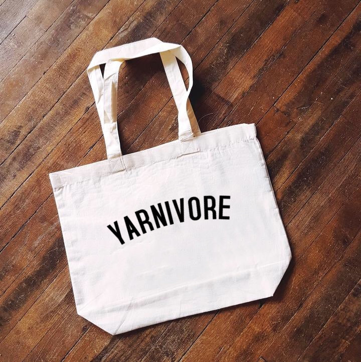 YARNIVORE Bag - Organic Cotton Tote Bag - Original