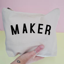Load image into Gallery viewer, MAKER Project Bag - Cotton Zip Up Bag - Original
