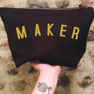 MAKER Project Bag - Cotton Zip Up Bag - Original