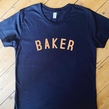 Load image into Gallery viewer, BAKER T Shirt - womens - 100% Organic Fairtrade Cotton - Pastel Font