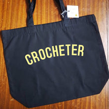 Load image into Gallery viewer, CROCHETER Bag - Organic Cotton Tote Bag - Pastel Font