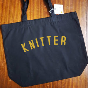 KNITTER Bag - Organic Cotton Tote Bag - Original