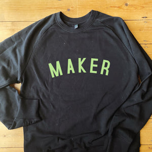 MAKER Sweatshirt - 100% Organic Fairtrade Cotton - Pastel Fonts