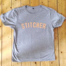 Load image into Gallery viewer, STITCHER T Shirt - womens - 100% Organic Fairtrade Cotton - Pastel Font