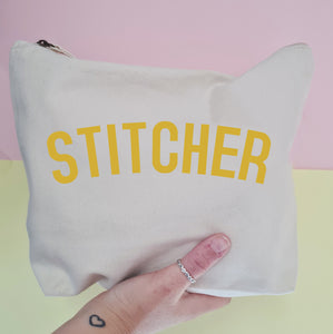 STITCHER Project Bag - Cotton Zip Up Bag - Original