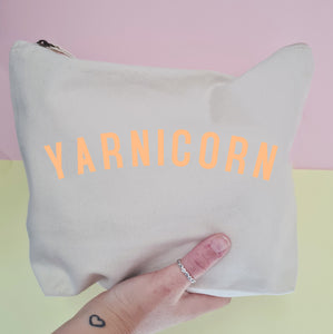 YARNICORN Project Bag - Cotton Zip Up Bag