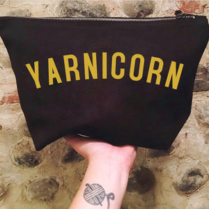 YARNICORN Project Bag - Cotton Zip Up Bag - Original