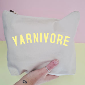 YARNIVORE Project Bag - Cotton Zip Up Bag