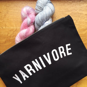 YARNIVORE Project Bag - Cotton Zip Up Bag - Original