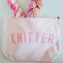 Load image into Gallery viewer, KNITTER Project Bag - Cotton Zip Up Bag