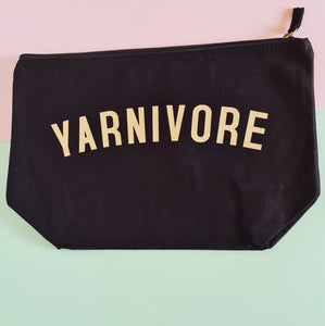 YARNIVORE Project Bag - Cotton Zip Up Bag