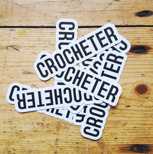 Stickers - KNITTER YARNIVORE CROCHETER MAKER STITCHER CRAFTER