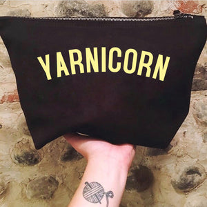 YARNICORN Project Bag - Cotton Zip Up Bag